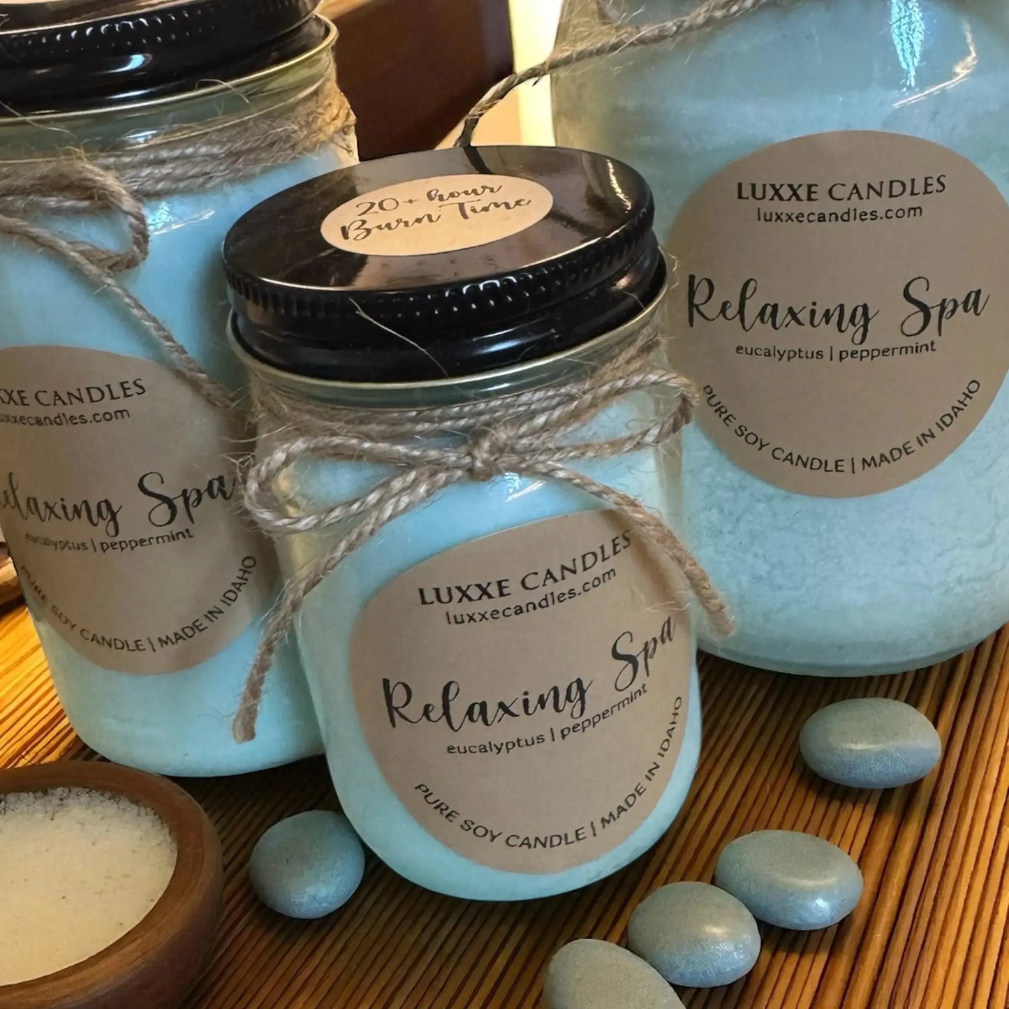 Relaxing Spa Eucalyptus and Mint Candle | Organic Soy Candle My Store