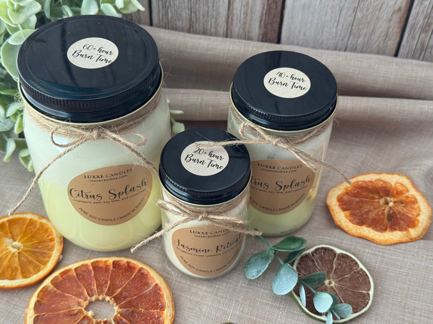 Citrus Splash Jar Candle | Organic Soy Candle