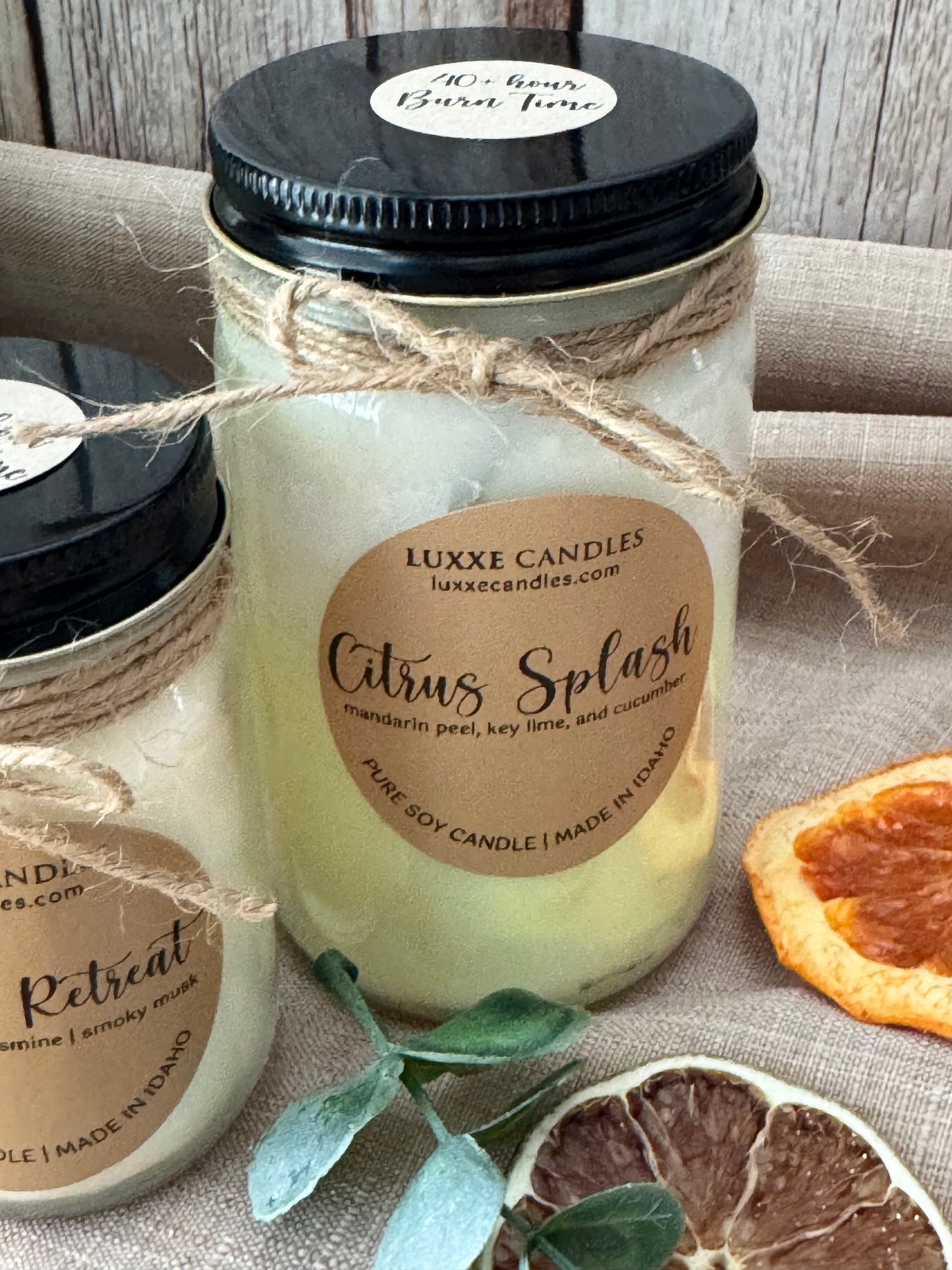 Citrus Splash Jar Candle | Organic Soy Candle