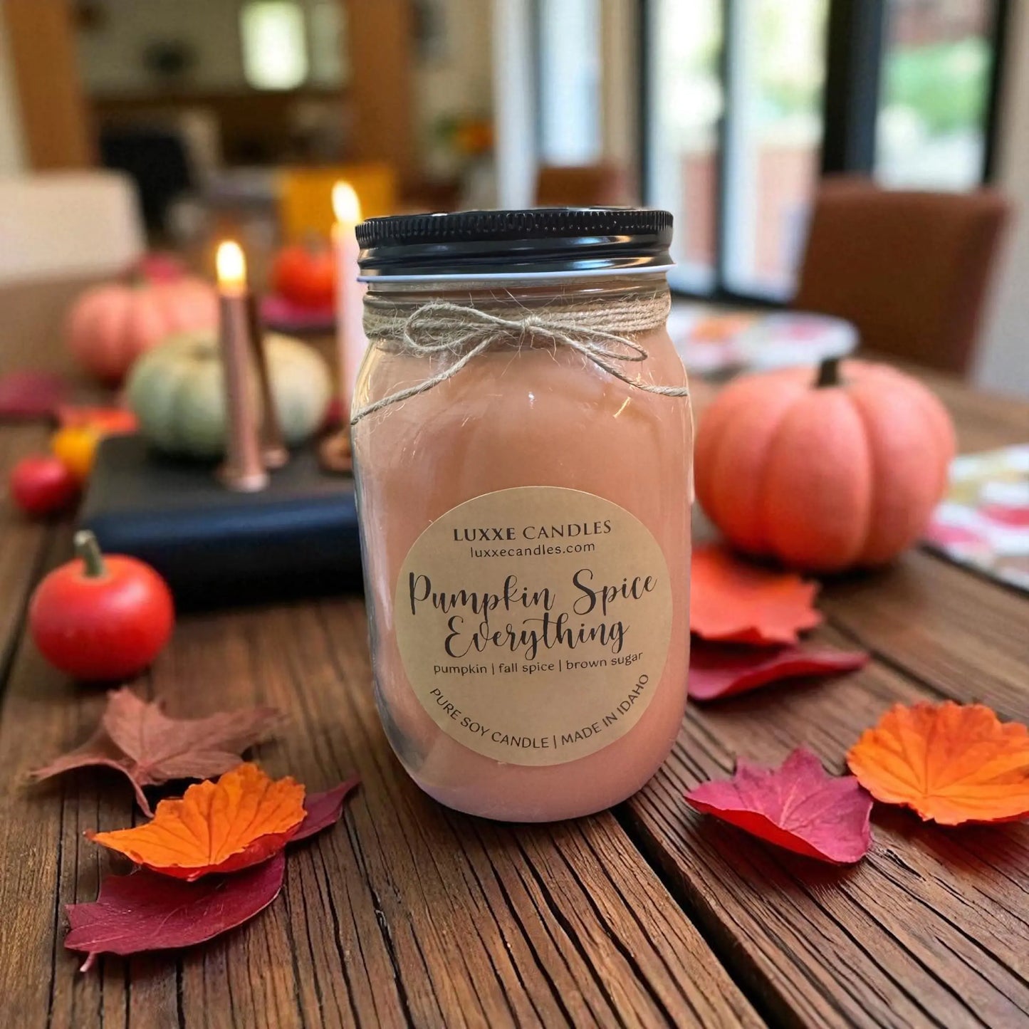 Pumpkin Spice Everything Candle in Jars | Organic Soy Candle Luxxe Candles