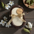 Load image into Gallery viewer, Rustic Magnolia Wooden Bowl Candle | Organic Soy Wax | Hand-Poured Luxxe Candles