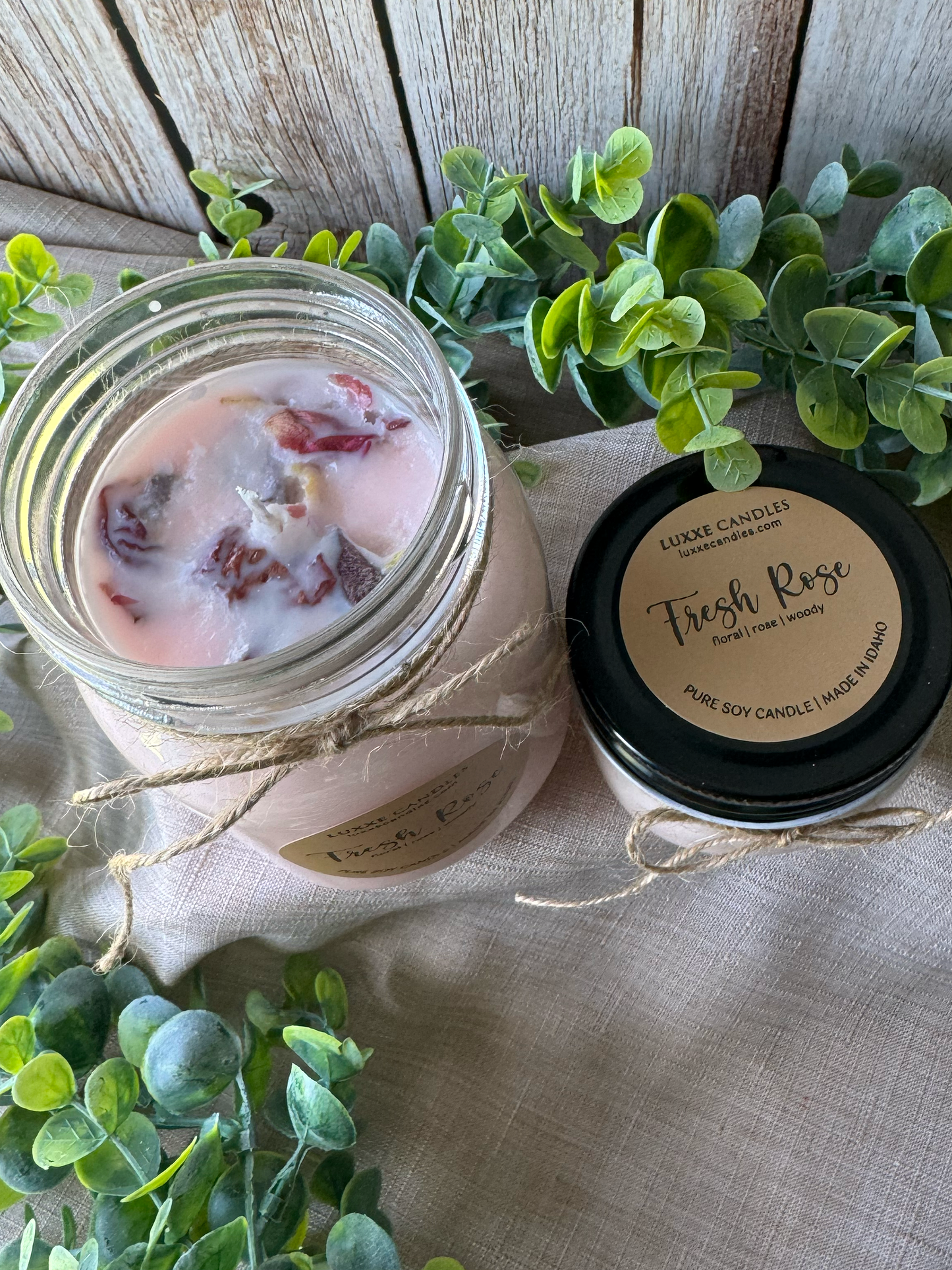 Fresh Rose Candle | Organic Soy Candle