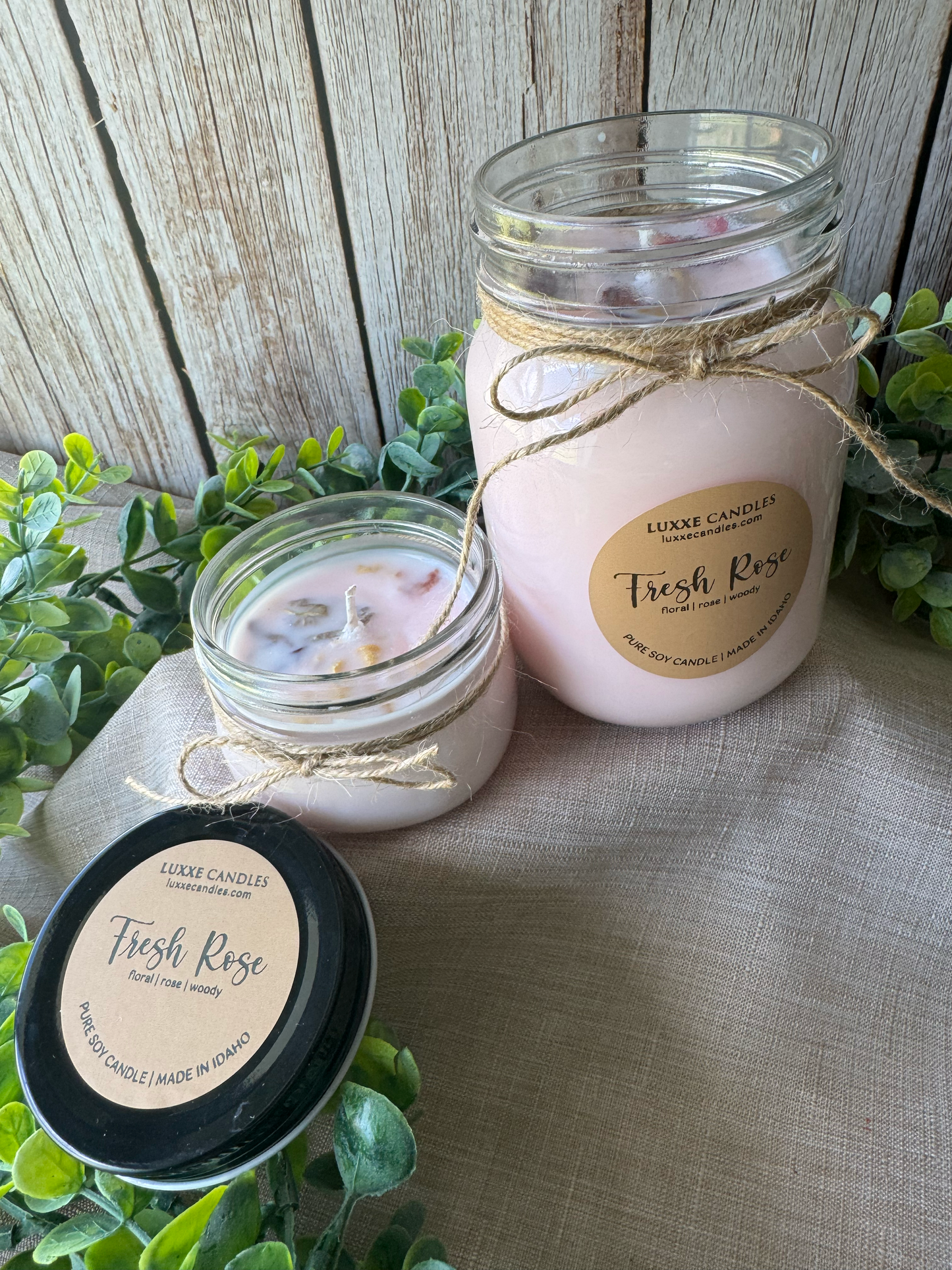 Fresh Rose Candle | Organic Soy Candle