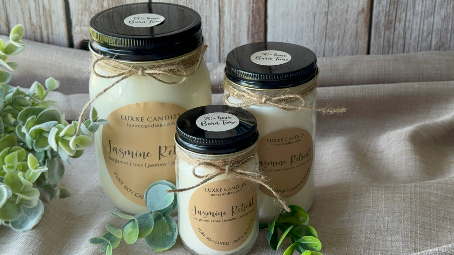 Jasmine Retreat Candle | Organic Soy Candle