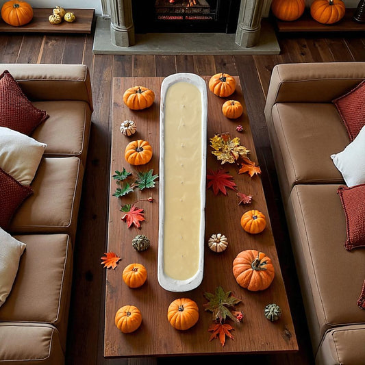 Pumpkin Spice Candle for Fall in Hand-Carved Bowl | Organic Soy Candle