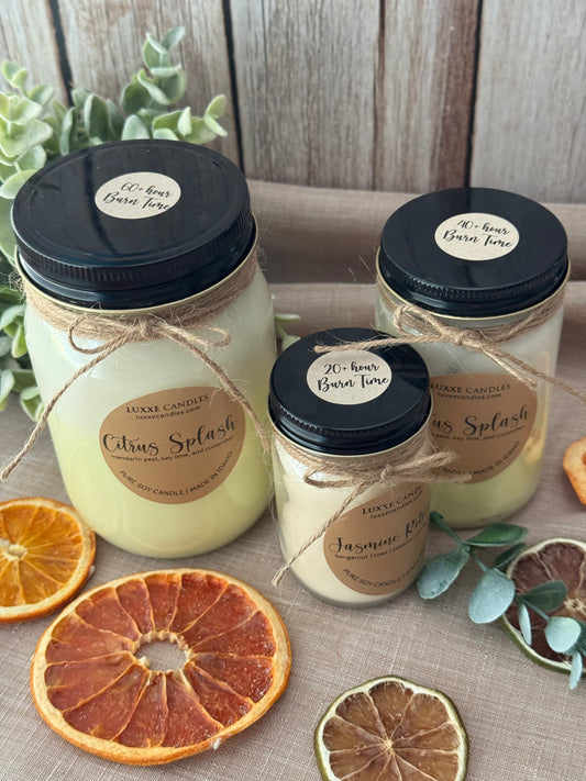 Citrus Splash Jar Candle | Organic Soy Candle
