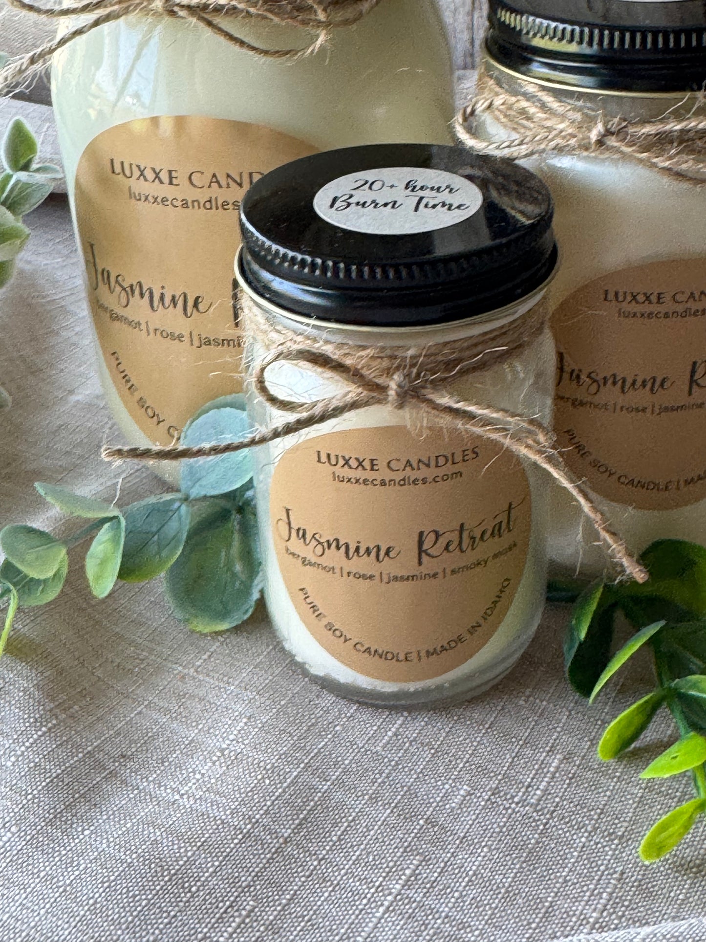 Jasmine Retreat Candle | Organic Soy Candle