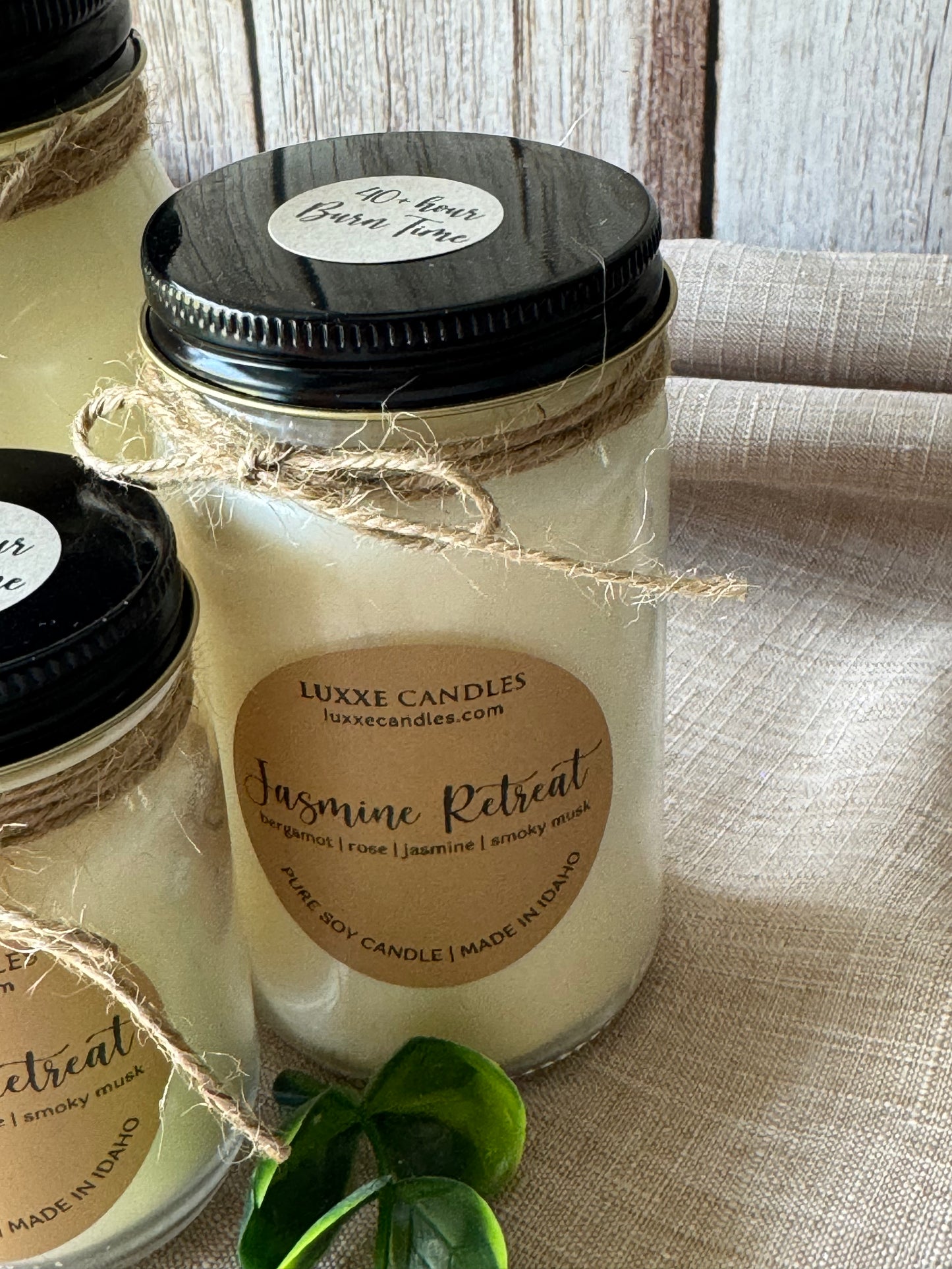 Jasmine Retreat Candle | Organic Soy Candle