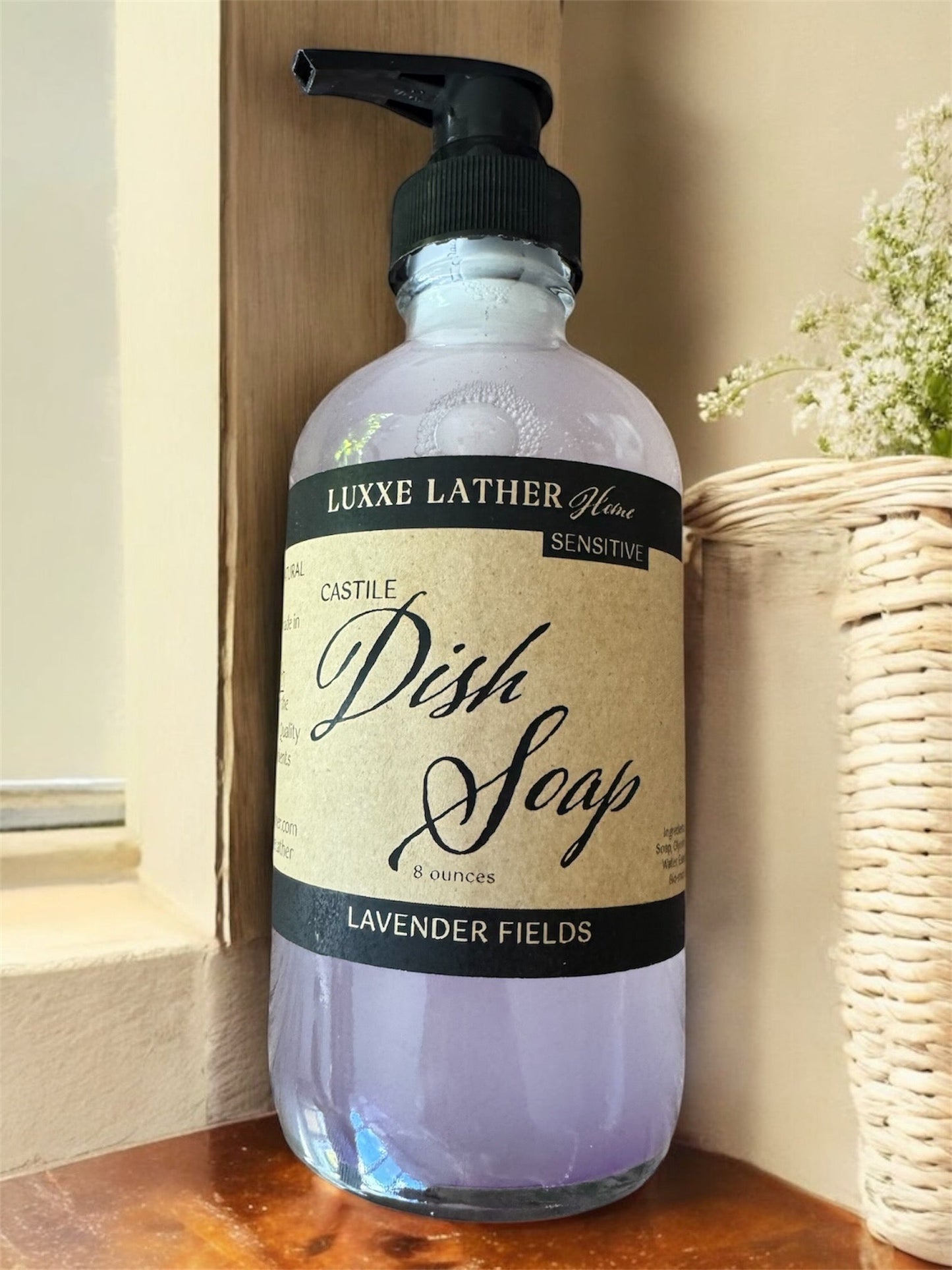 Super Concentrated Castile Liquid Dish Soap - Lavender Fields