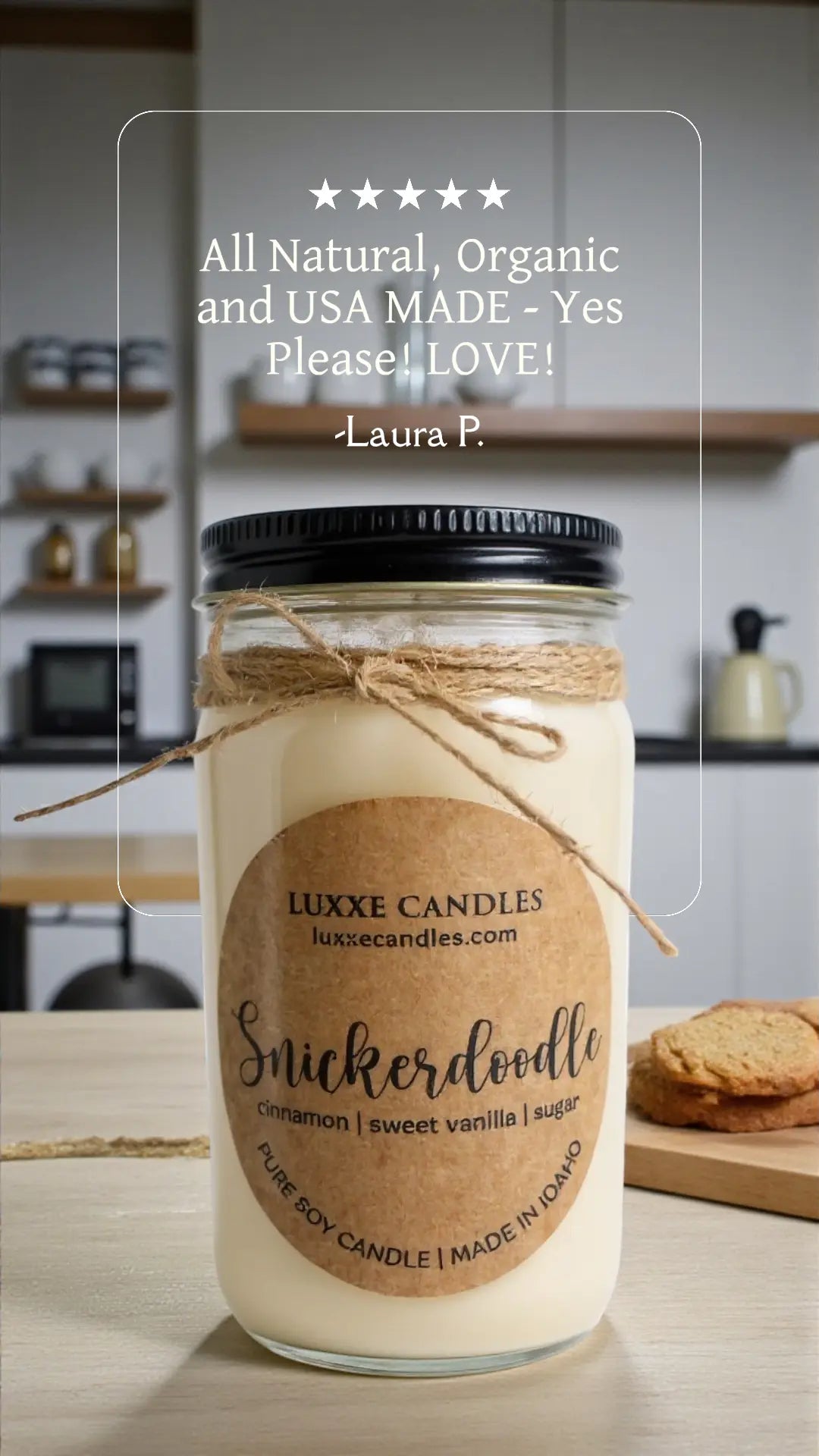 Snickerdoodle Candle | Organic Soy Candle My Store