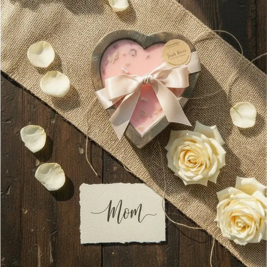 Heart Rose Candle – Fresh Rose Soy Candle