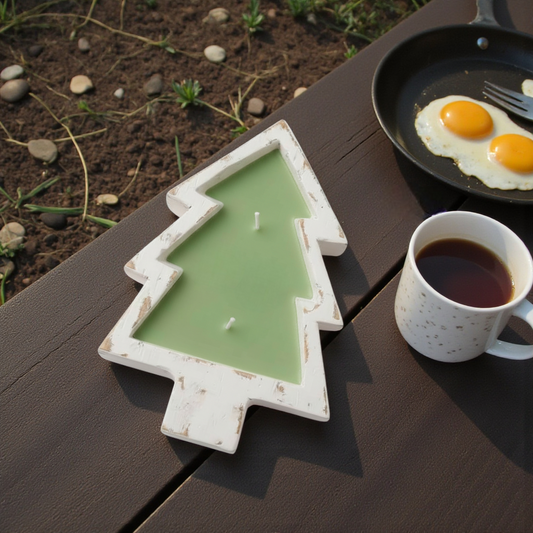 Rustic Tree Candle | Organic Soy Wax Wood Bowl